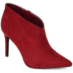 Journee Collection Heeled Boots with Asymmetrical Ankle Cut